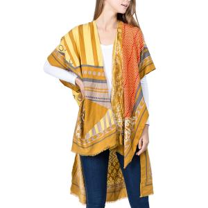 3783 Assorted Lightweight Kimonos 1C52 - Mustard Multi<br>
Abstract Print Kimono - 