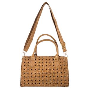 3785 - Natural Cork Handbags 2076 - Basket Weave Design<br>
Cork Handbag - 