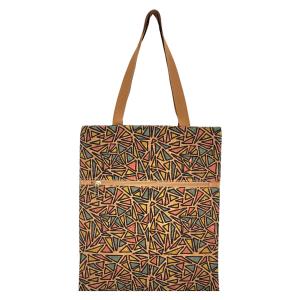 3785 - Natural Cork Handbags 2090 - Geometric Abstract Design<br>
Cork Tote  - 