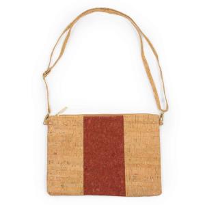 3785 - Natural Cork Handbags 11051 - Color Block Red Brick - 8