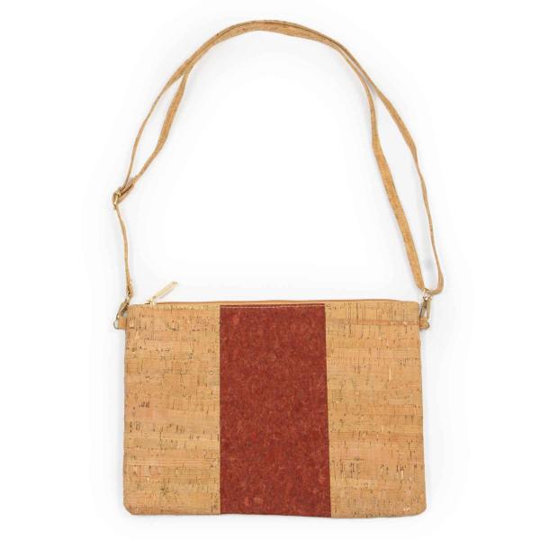 Wholesale 3785 - Natural Cork Handbags 11051 - Color Block Red Brick - 8