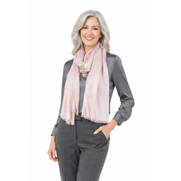 Wholesale 4247 - Metallic Scarves 4247 - Light Pink - 