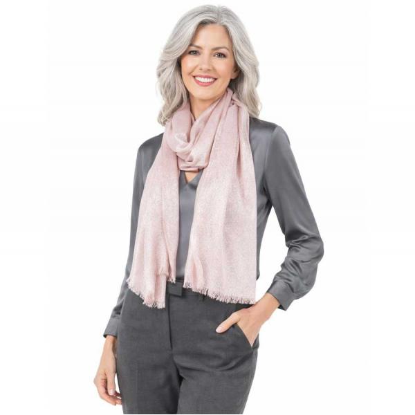 wholesale 4247 - Metallic Scarves 4247 - Light Pink - 
