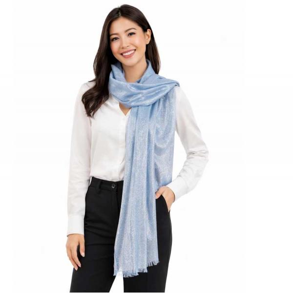 wholesale 4247 - Metallic Scarves 4247 - Light Blue    (MB) - 