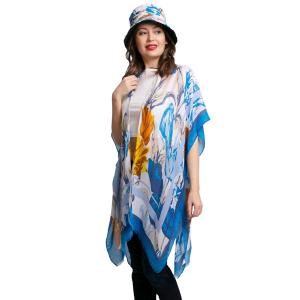 3791 - Kimonos with Matching Bucket Hats 2306 - Blue Floral Set - 