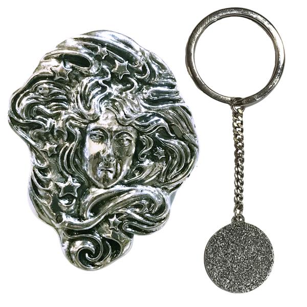 Wholesale 3759 - Ultra Magnetic Brooch and Key Minders 007 - Goddess of the North<br>
Antique Bronze Key Minder - 