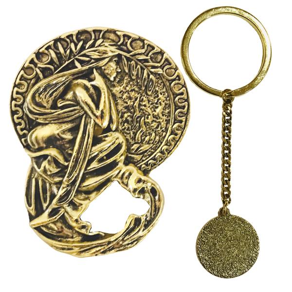 Wholesale 3759 - Ultra Magnetic Brooch and Key Minders 008 - Mermaid<br>
Antique Bronze Key Minder - 