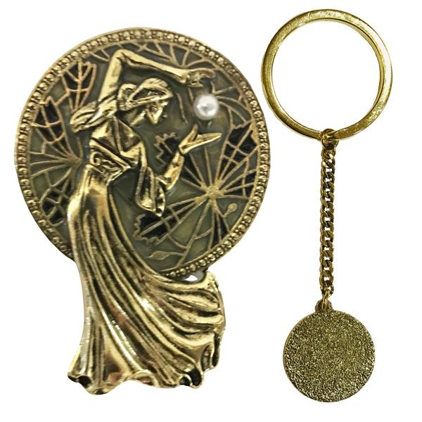 Wholesale 3759 - Ultra Magnetic Brooch and Key Minders 005 - Dancer<br>
Antique Bronze Key Minder - 