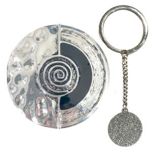 3759 - Ultra Magnetic Brooch and Key Minders 017 - Circle Design<br>
Antique Silver Key Minder - 