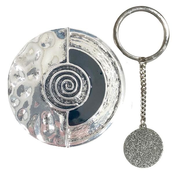 wholesale 3759 - Ultra Magnetic Brooch and Key Minders 017 - Circle Design<br>
Antique Silver Key Minder - 