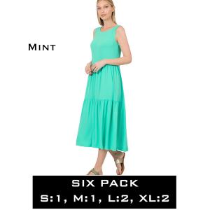 Wholesale  Mint<br>43050 Dress<br>SIX PACK - S:1,M:1,L:2,XL:2