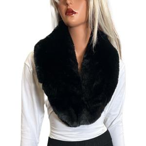 Wholesale LC3800 - Faux Fur Collars 3800 - Black<br>
Faux Rabbit Fur Collar - 