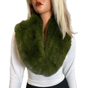 Wholesale LC3800 - Faux Fur Collars 3800 - Olive<br>
Faux Rabbit Fur Collar - 