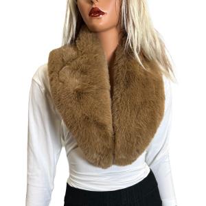 Wholesale LC3800 - Faux Fur Collars 3800 - Tan<br>
Faux Rabbit Fur Collar - 