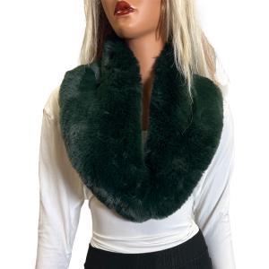 Wholesale LC3800 - Faux Fur Collars 3800 - Dark Green<br>
Faux Rabbit Fur Collar - 