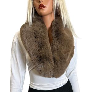 Wholesale LC3800 - Faux Fur Collars 3800 - Taupe<br>
Faux Rabbit Fur Collar - 