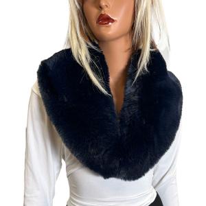 Wholesale LC3800 - Faux Fur Collars 3800 - Navy<br>
Faux Rabbit Fur Collar - 
