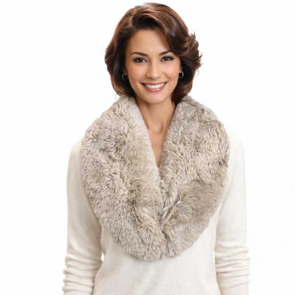 wholesale LC3800 - Faux  Fur Collars Latte - 
