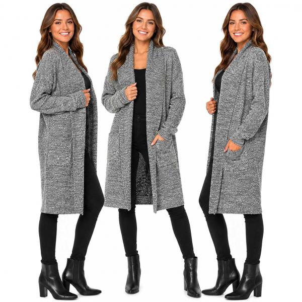 wholesale 10882 - Shawl Collar Knit Cardigan 10882 - Light Grey<br>
Shawl Collar Knit Cardigan - One Size Fits Most