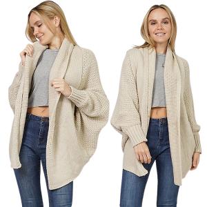 10908 - Sweater Cardigan 10908 - Beige<br>
Sweater Cardigan - One Size Fits Most