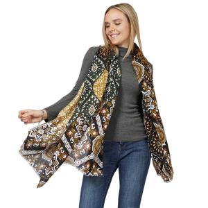 Wholesale 3811 - The Perfect Oblong Scarves 10916 - Olive Multi
Abstract Print Scarf - 34.5