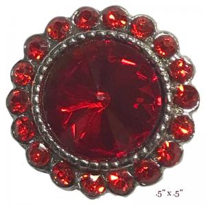 3815 - Small Diameter Magnetic Brooches 333 - Red  - .5
