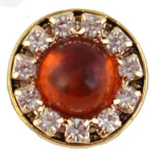 3815 - Small Diameter Magnetic Brooches 336 - Amber - .75
