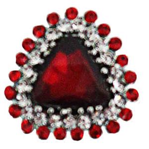 3815 - Small Diameter Magnetic Brooches 400 - Red - .75