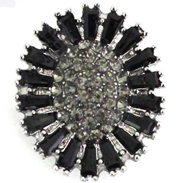 Wholesale 3815 - Small Diameter Magnetic Brooches 403 - Black - .75
