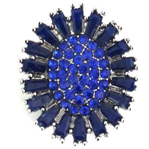 3815 - Small Diameter Magnetic Brooches 403 - Blue - .75