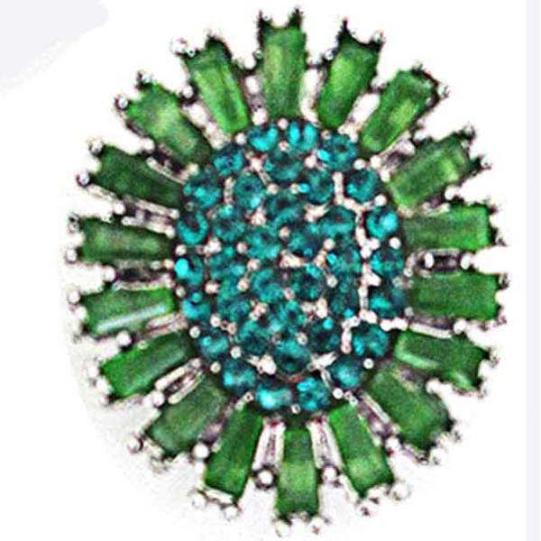 Wholesale 3815 - Small Diameter Magnetic Brooches 403 - Green - .75