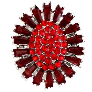 3815 - Small Diameter Magnetic Brooches 403 - Red - .75