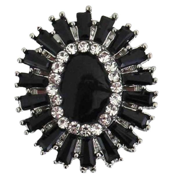 Wholesale 3815 - Small Diameter Magnetic Brooches 407 - Black - .75