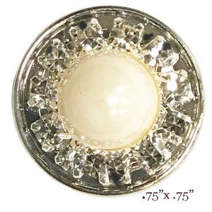 3815 - Small Diameter Magnetic Brooches 336WH - White  - .75