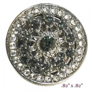 3815 - Small Diameter Magnetic Brooches 330/BK
Hematite and Clear Crystals - .82