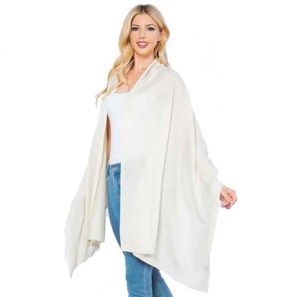 Wholesale 4249 - Cashmere Feel Shawl/Scarf Ivory - One Size Fits All