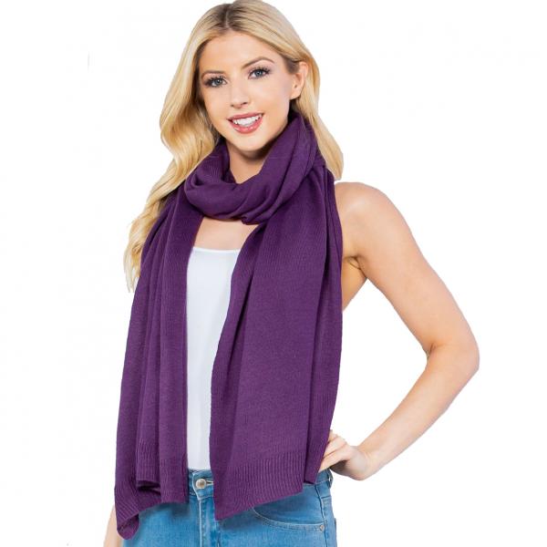 Wholesale 4249 - Cashmere Feel Shawl/Scarf Eggplant - One Size Fits All