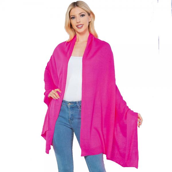 wholesale 4249 - Cashmere Feel Shawl/Scarf Hot Pink - One Size Fits All