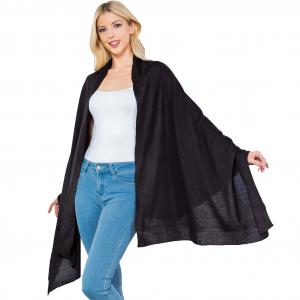 4249 - Cashmere Feel Shawl/Scarf Black - One Size Fits All