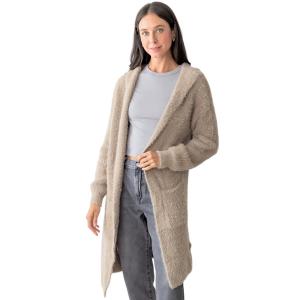 Wholesale Autumn Capes - 3818/10035/3352/3759/5114/5117/5121 5121 - Taupe<br>
Cozy Cardigan with Pockets - One Size Fits Most