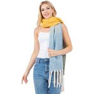 Wholesale 4279 - Ombre Nubby Scarf Yellow - One Size Fits All