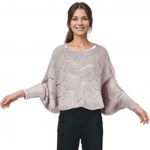 Wholesale 4271 - Sweater Ponchos w/Sleeves Grey - One Size Fits Most
