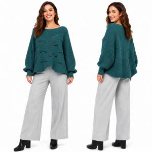 Wholesale 4271 - Sweater Ponchos w/Sleeves 319 - Mallard Green  - One Size Fits Most