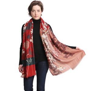 Luxury Scarf Wraps - 1316/1400/1401/1403/3570 Red Multi<br>1400-04   - 36