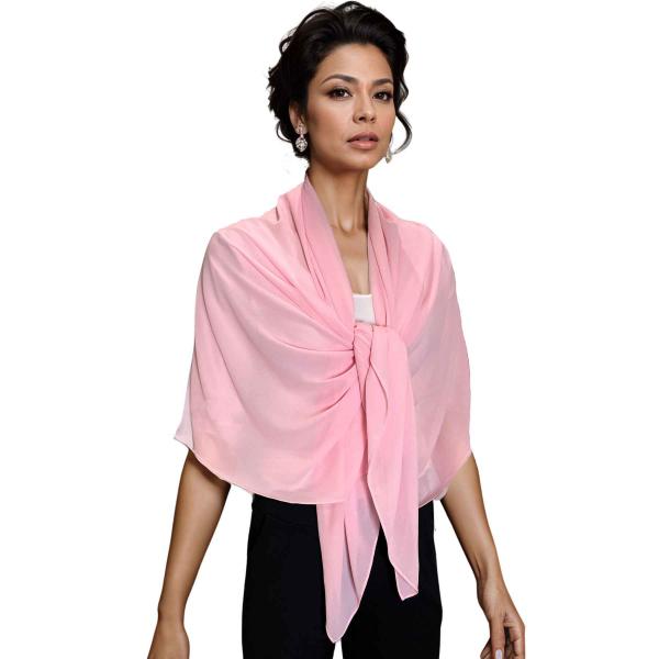 Wholesale 3837 -  Georgette Dress Shawls Light Pink<br>
Georgette Shawl - 27