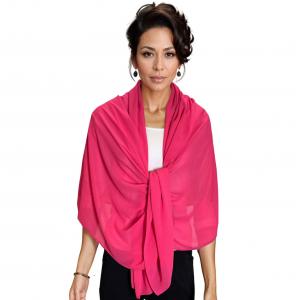 Wholesale 3837 -  Georgette Dress Shawls Hot Pink<br>
Georgette Shawl - 27