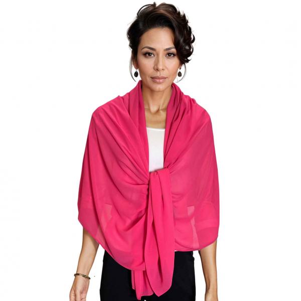 Wholesale 3837 -  Georgette Dress Shawls Hot Pink<br>
Georgette Shawl - 27
