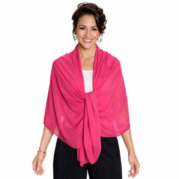 wholesale 3837/T -  Georgette Dress Shawls #053<br>
Hot Pink - 27