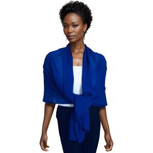 Wholesale 3837 -  Georgette Dress Shawls Royal Blue<br>
Georgette Shawl - 27