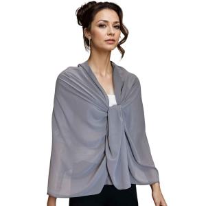 Wholesale 3837 -  Georgette Dress Shawls Light Grey<br>
Georgette Shawl - 27